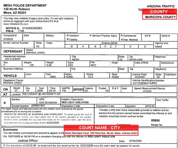 Image Police Citation Forms Download