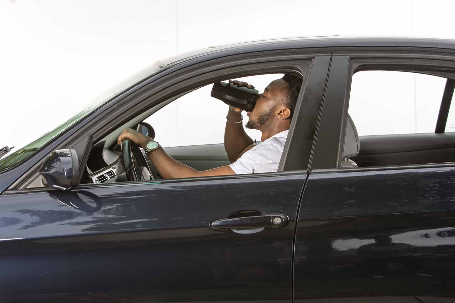 Driver Drinking Coffee