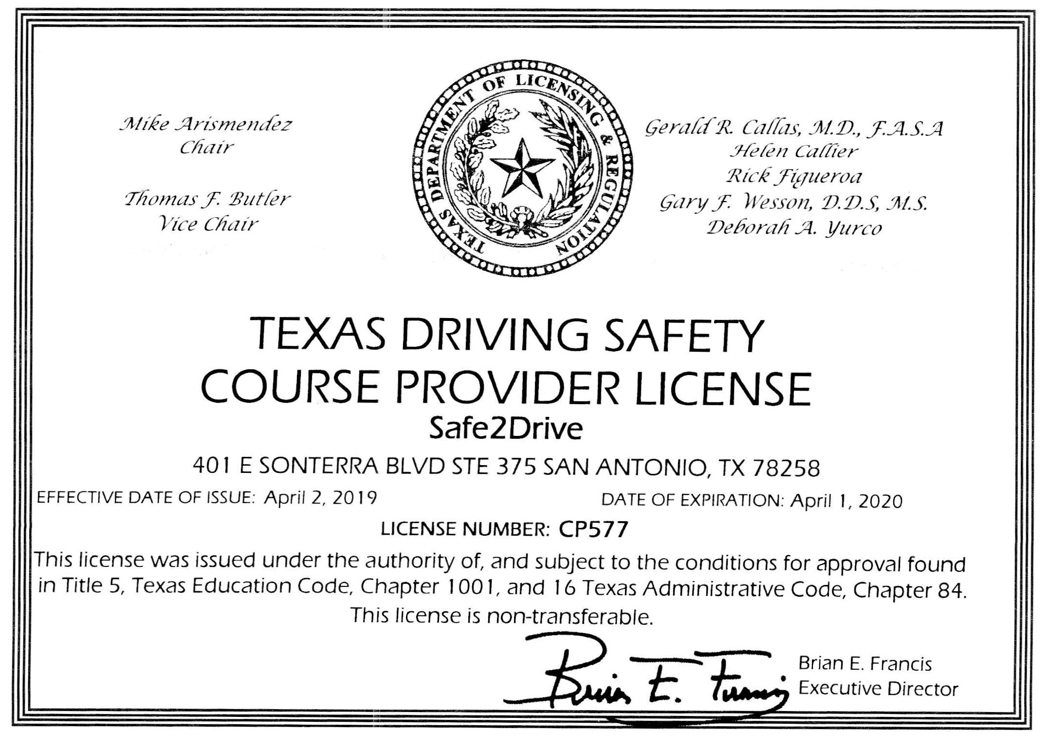 TLDR Course Provider License for Texas Driver Safety