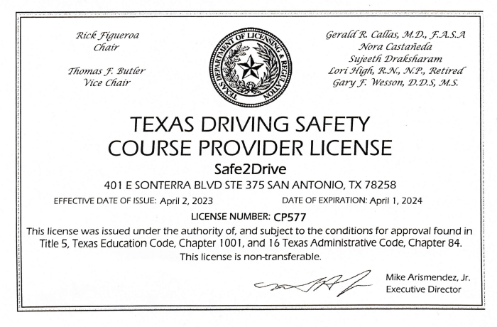 license